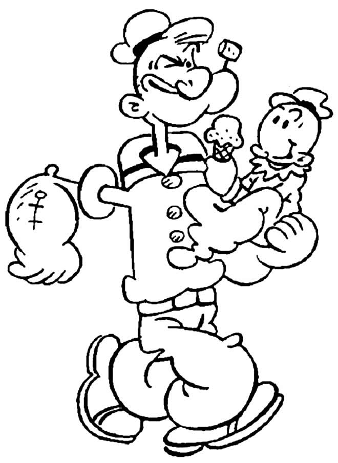 Desenhos De Popeye Para Colorir Pop Lembrancinhas