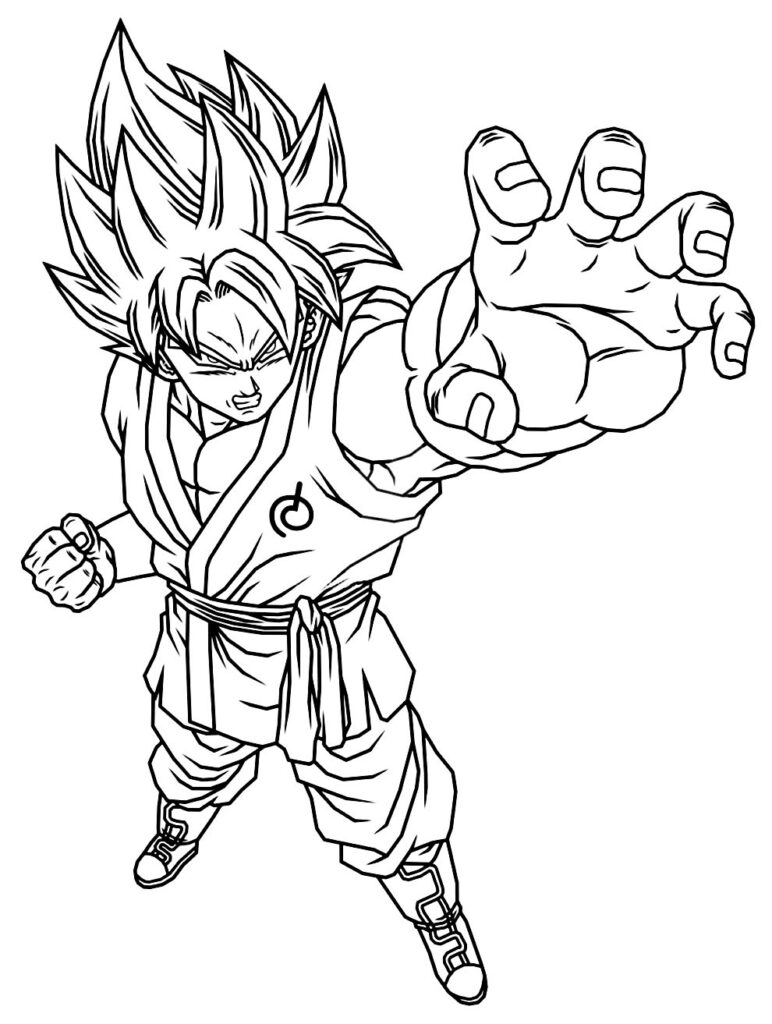 Desenhos De Goku Para Colorir Pop Lembrancinhas