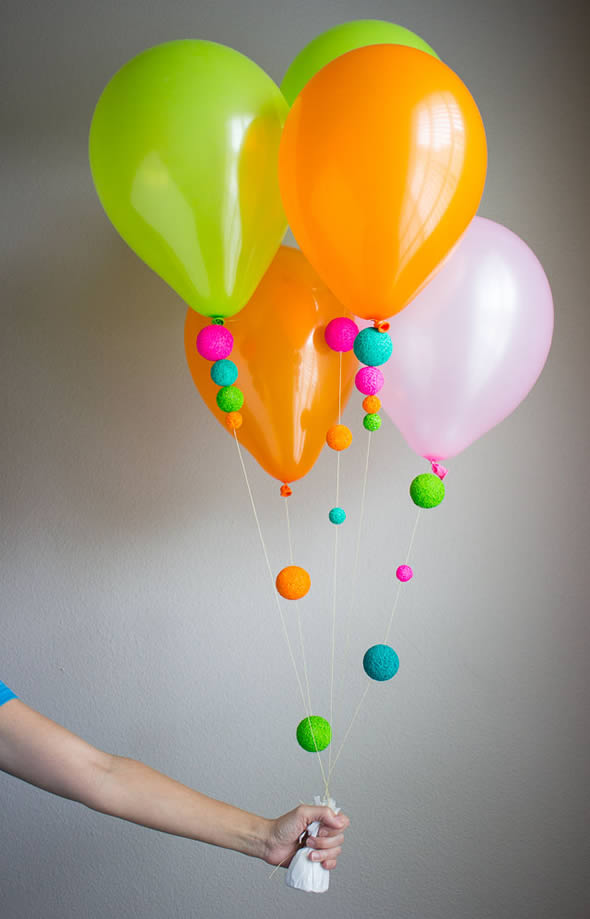 Enfeites para fazer com Balões Coloridos