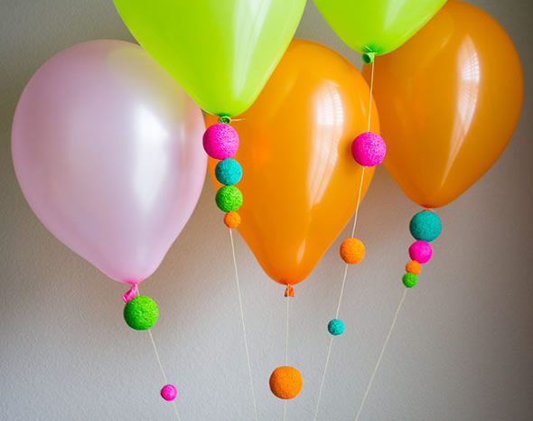 Enfeites para fazer com Balões Coloridos