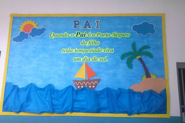 Mural para Dia dos Pais na Escola