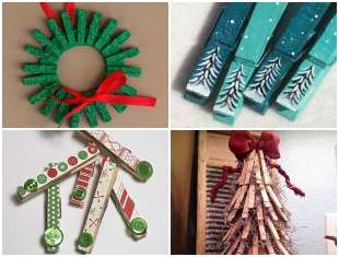 Artesanatos de Natal com Pregadores