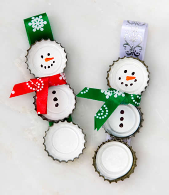 Artesanatos com Tampas de Garrafa para Natal - Pop Lembrancinhas