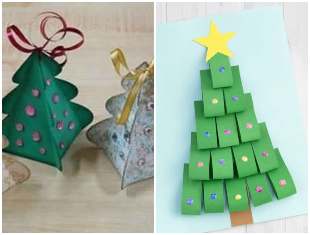 Árvores de Natal com papel
