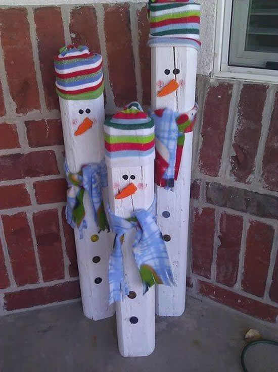 Bonecos de Neve com Reciclagem para Natal