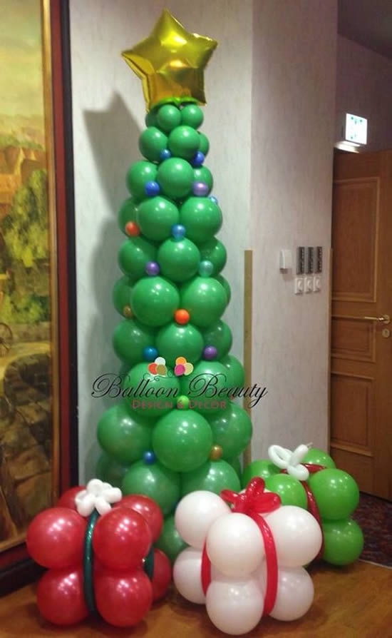 Decoração de Natal com Balões