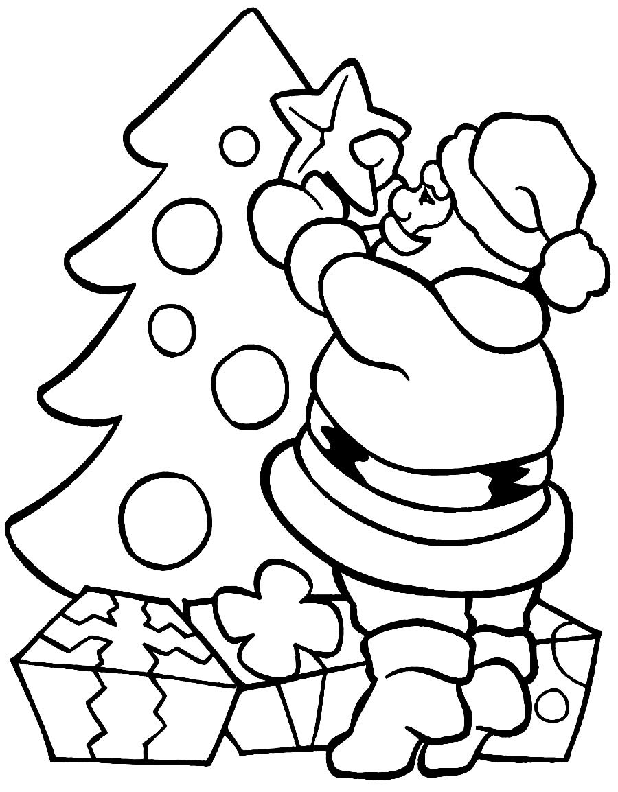 Imagem de Papai Noel para colorir
