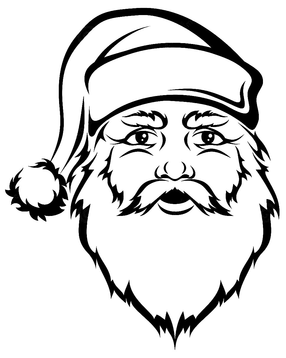 Desenho de Papai Noel para colorir e pintar