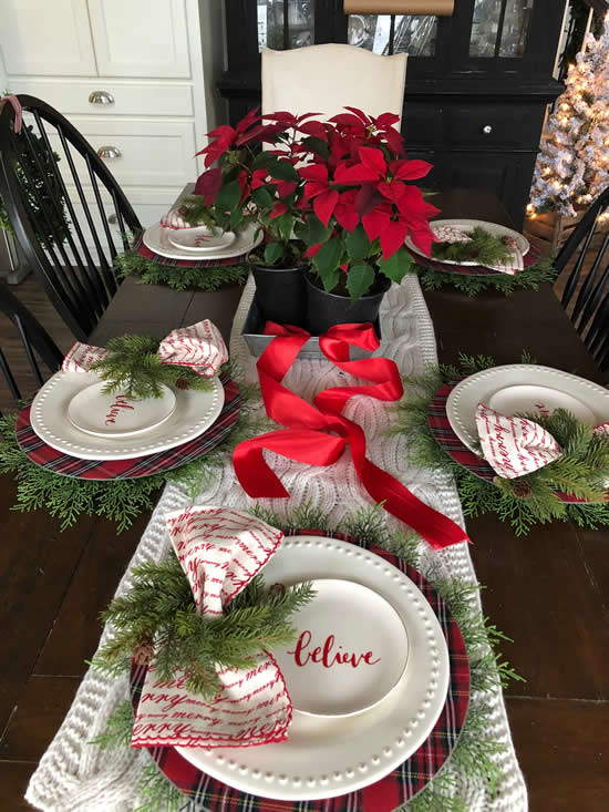 Decoração de Natal para mesa