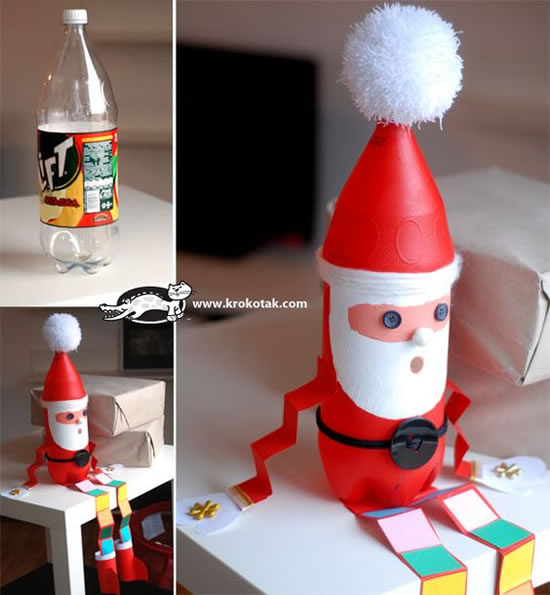 14 Exemplos Lindos de Papai Noel com Reciclagem