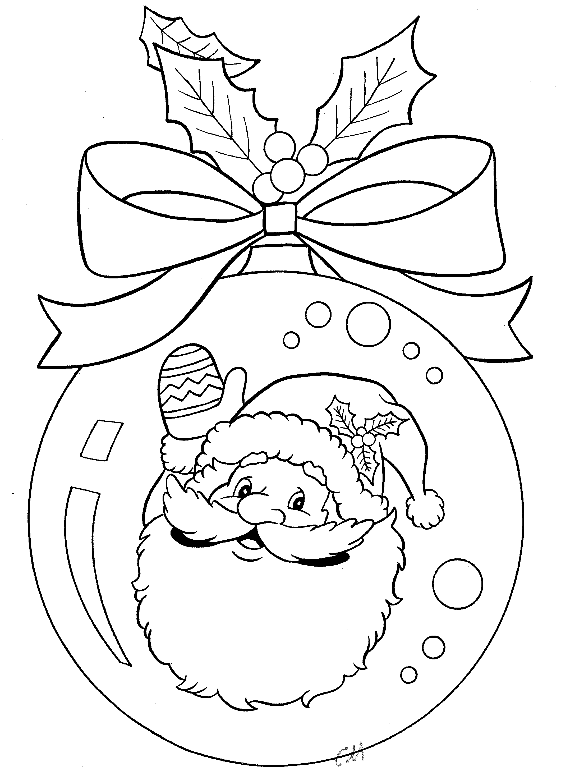 Desenhos de Papai Noel para Imprimir e Colorir