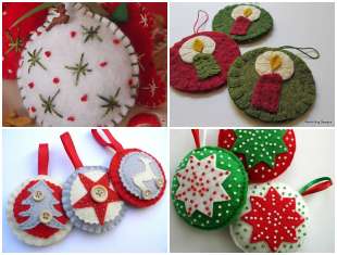 Bolas de Natal de Feltro