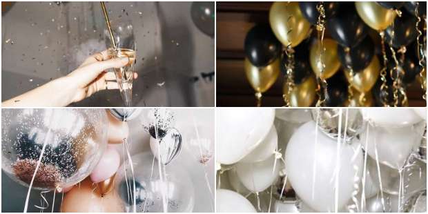 Decoração de Ano Novo com Balões