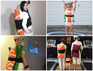Fantasia de Sushi para Carnaval