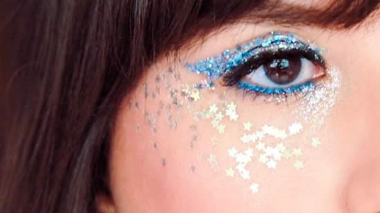 Maquiagem com Glitter para Carnaval