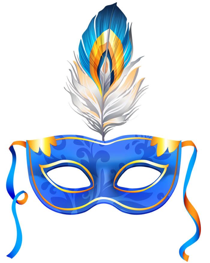 Molde colorido de Máscara para Carnaval
