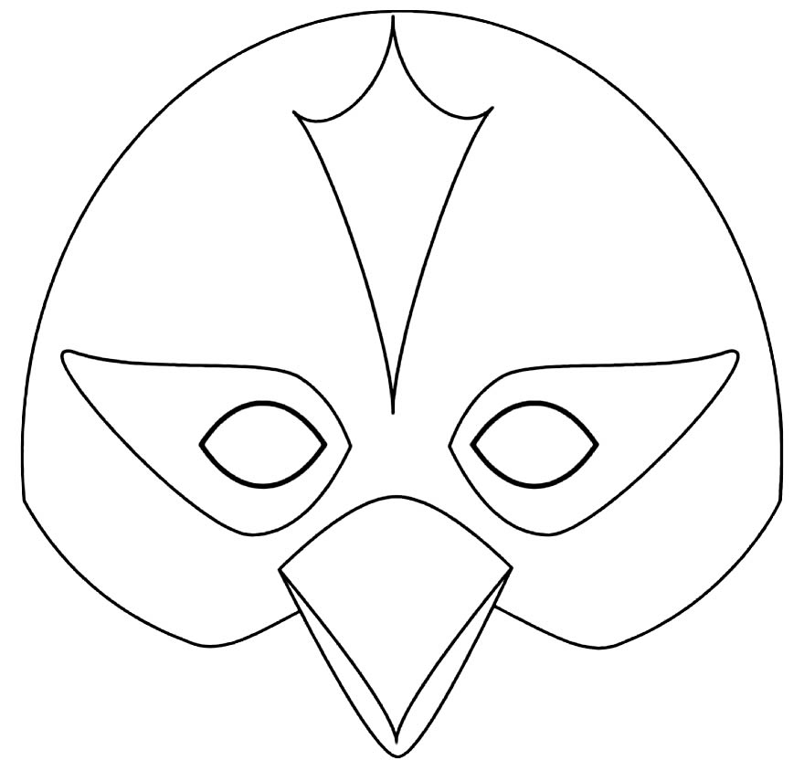 Molde de Máscara para imprimir - Carnaval