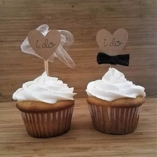 Cupcakes Decorados para Casamento