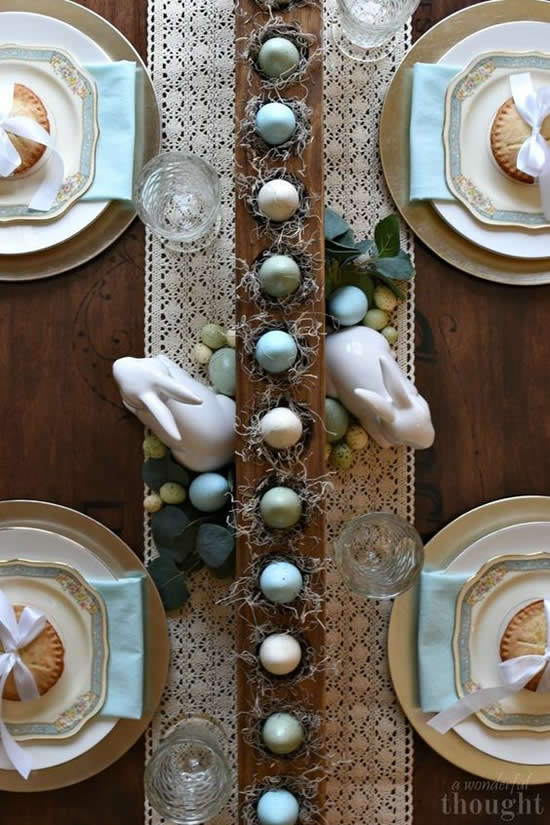 Decoração de Mesa para Almoço de Páscoa