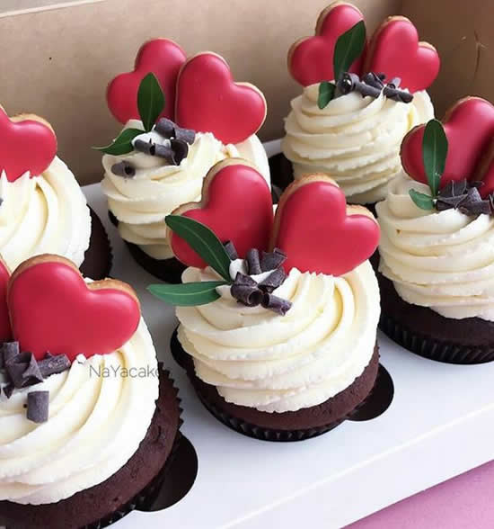Cupcakes Decorados para o Dia dos Namorados