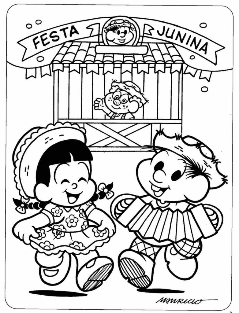 Desenhos de São João Turma da Mônica - Pop Lembrancinhas