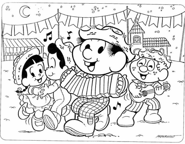 Desenhos de São João Turma da Mônica - Pop Lembrancinhas