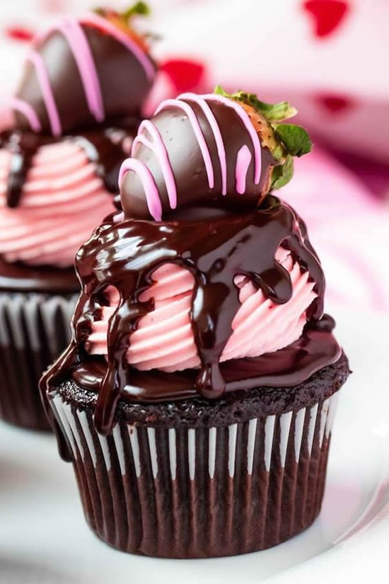Cupcakes decorados de chocolate