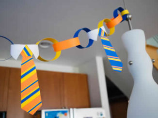 Guirlanda de gravatas de papel
