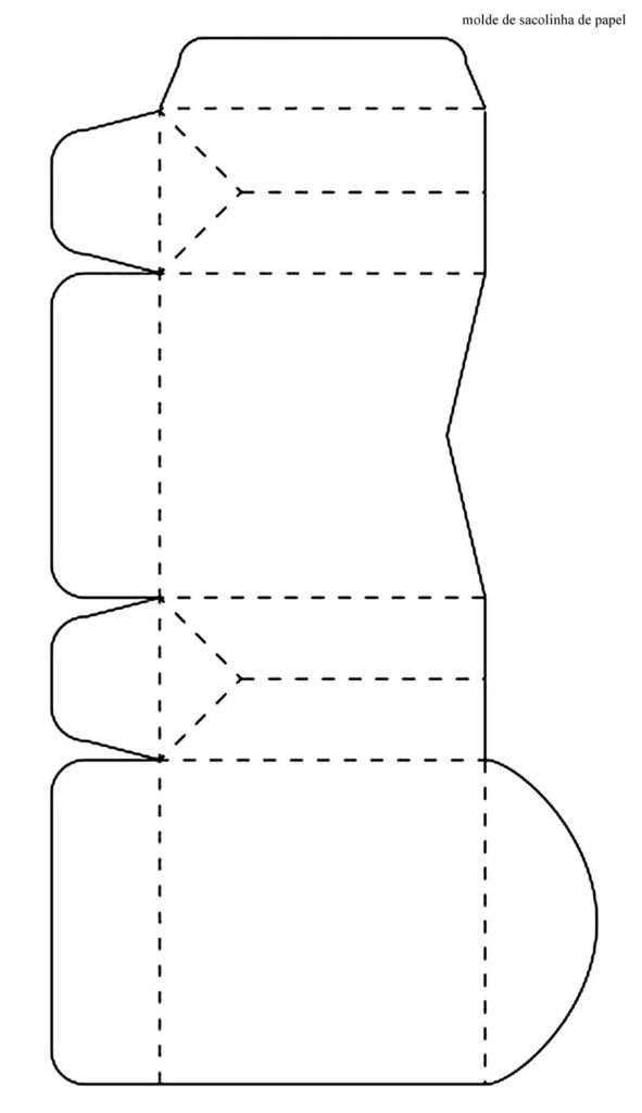 Sacolinha De Papel Com Moldes Para Lembrancinha