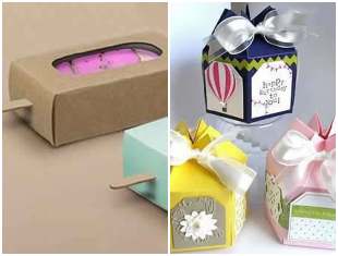 Caixas de papel com moldes