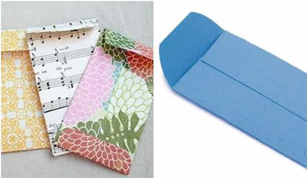 Envelopes de papel com molde para imprimir