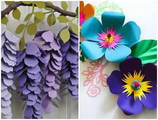 Flores de papel para enfeitar festas
