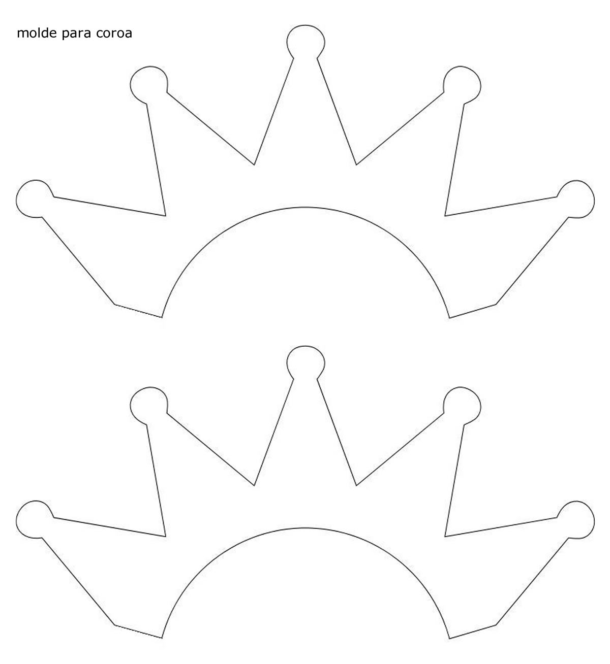 Molde para coroa de princesa