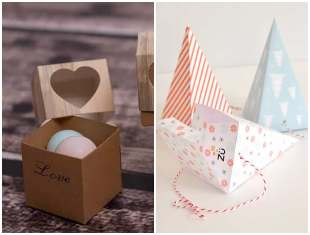 Caixinhas de papel com molde