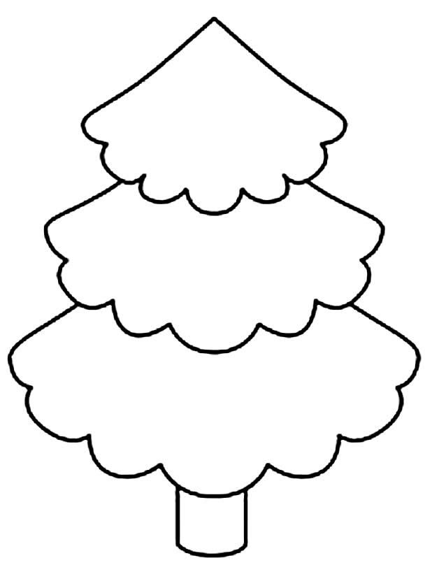 Desenho para colorir com crianças - Árvore de Natal