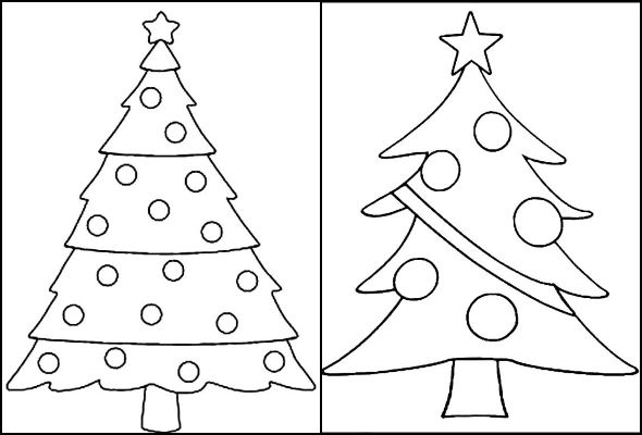 Árvore de Natal - Desenhos para Colorir - Criança Feliz e Alfabetizada