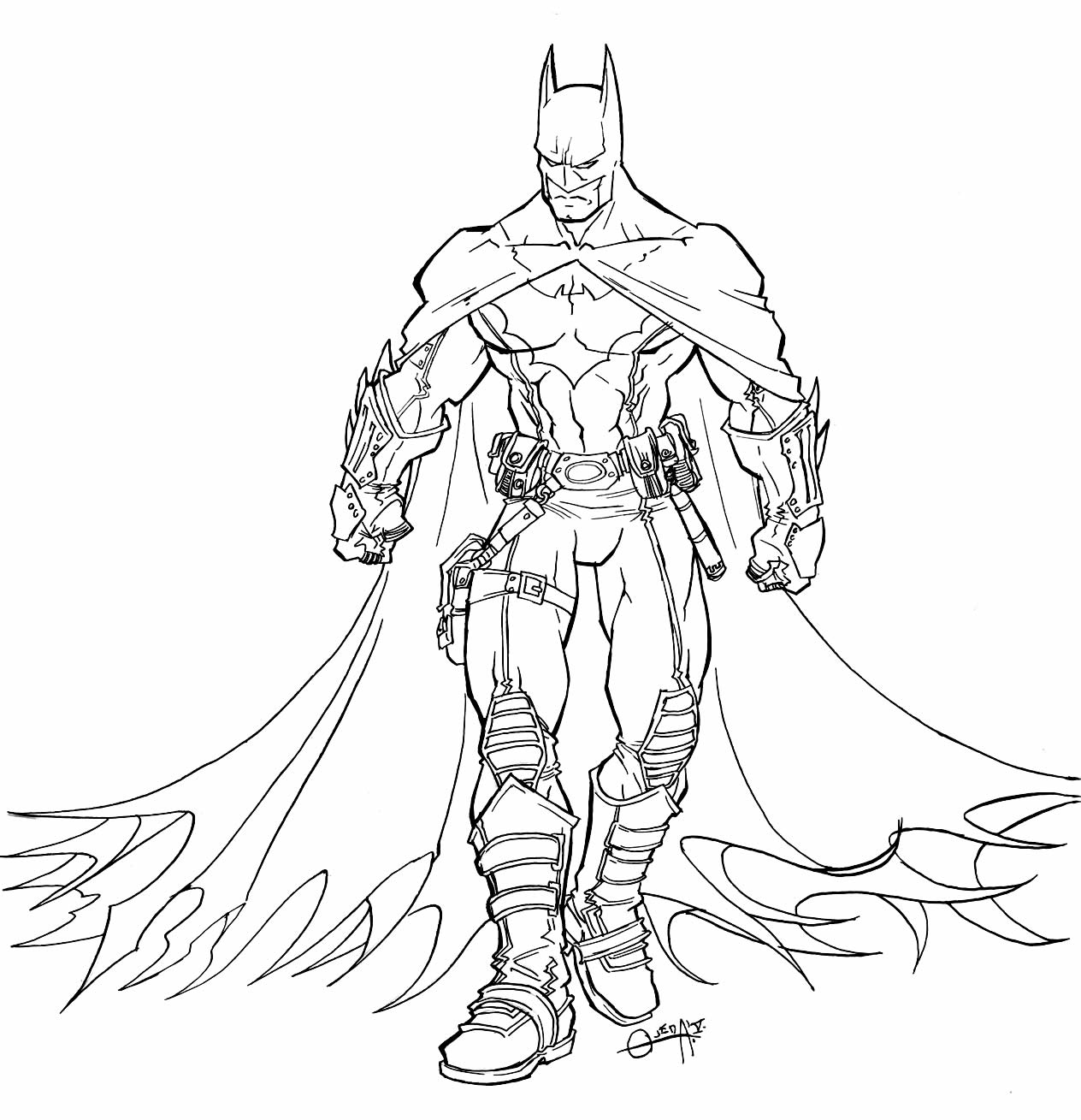 Molde de Batman para colorir