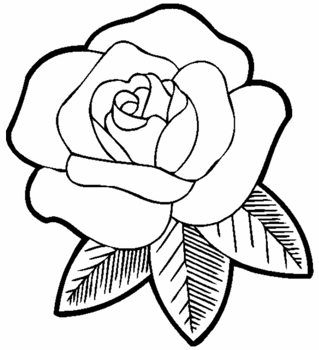 Desenho de flor para imprimir e colorir