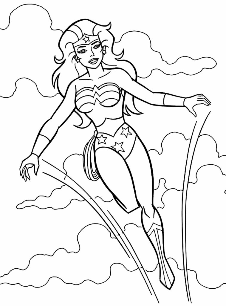 Desenhos da Mulher-Maravilha para colorir - Pop Lembrancinhas