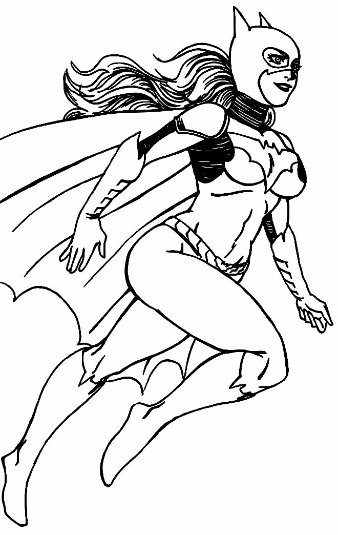 Desenho da Batgirl para colorir