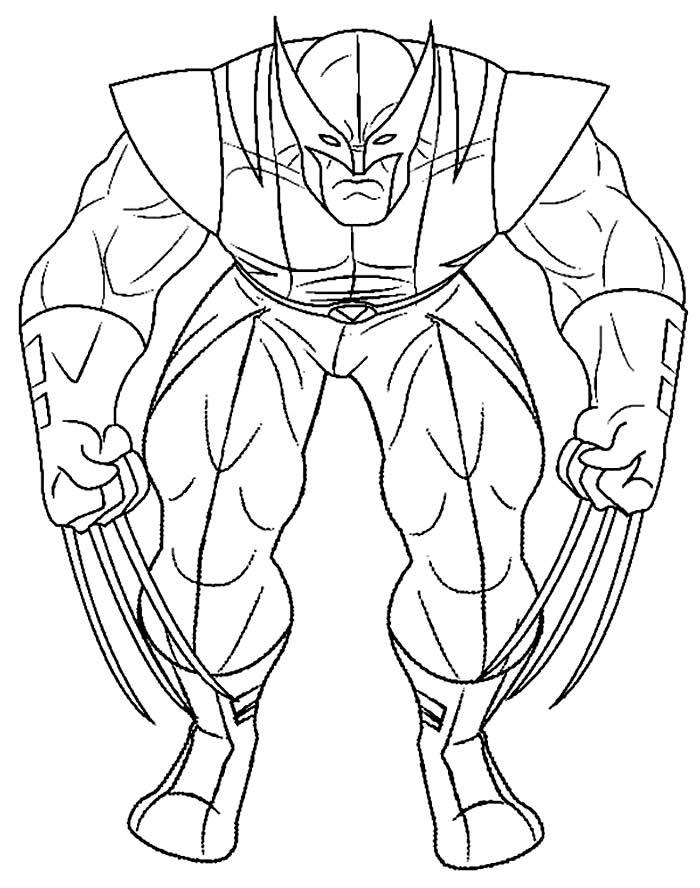 Desenho de Wolverine para imprimir e colorir