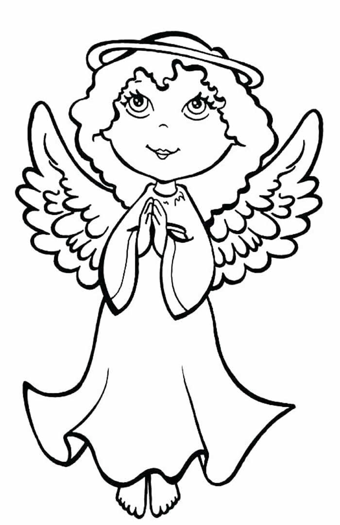 Desenho de anjinha para colorir