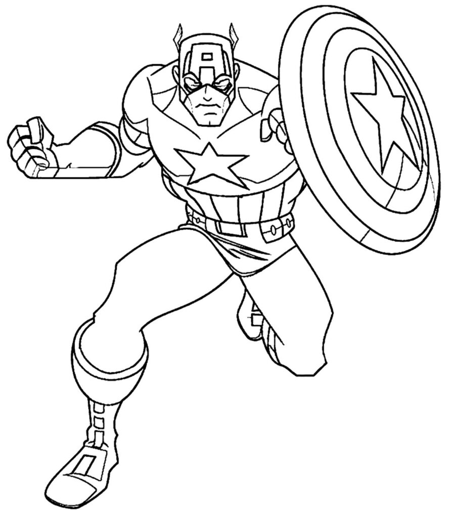 30+ Desenhos de Capitão América para colorir - Pop Lembrancinhas