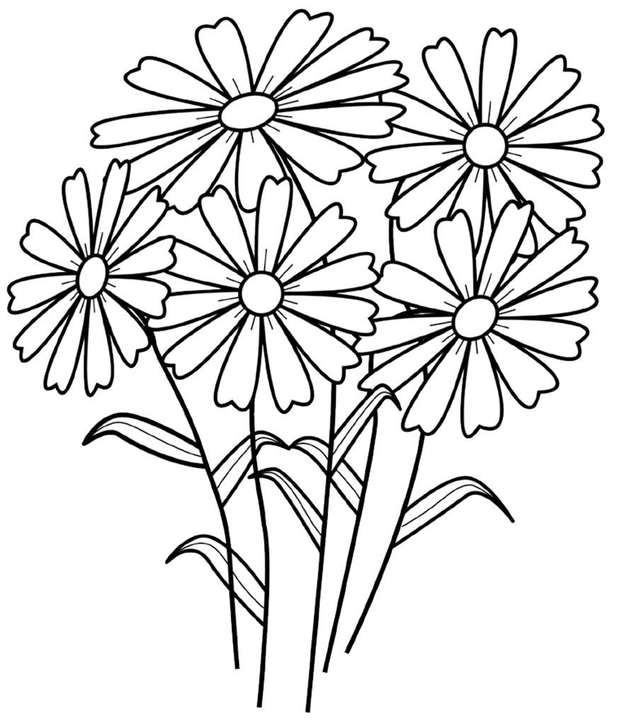 Desenhos de flores para colorir