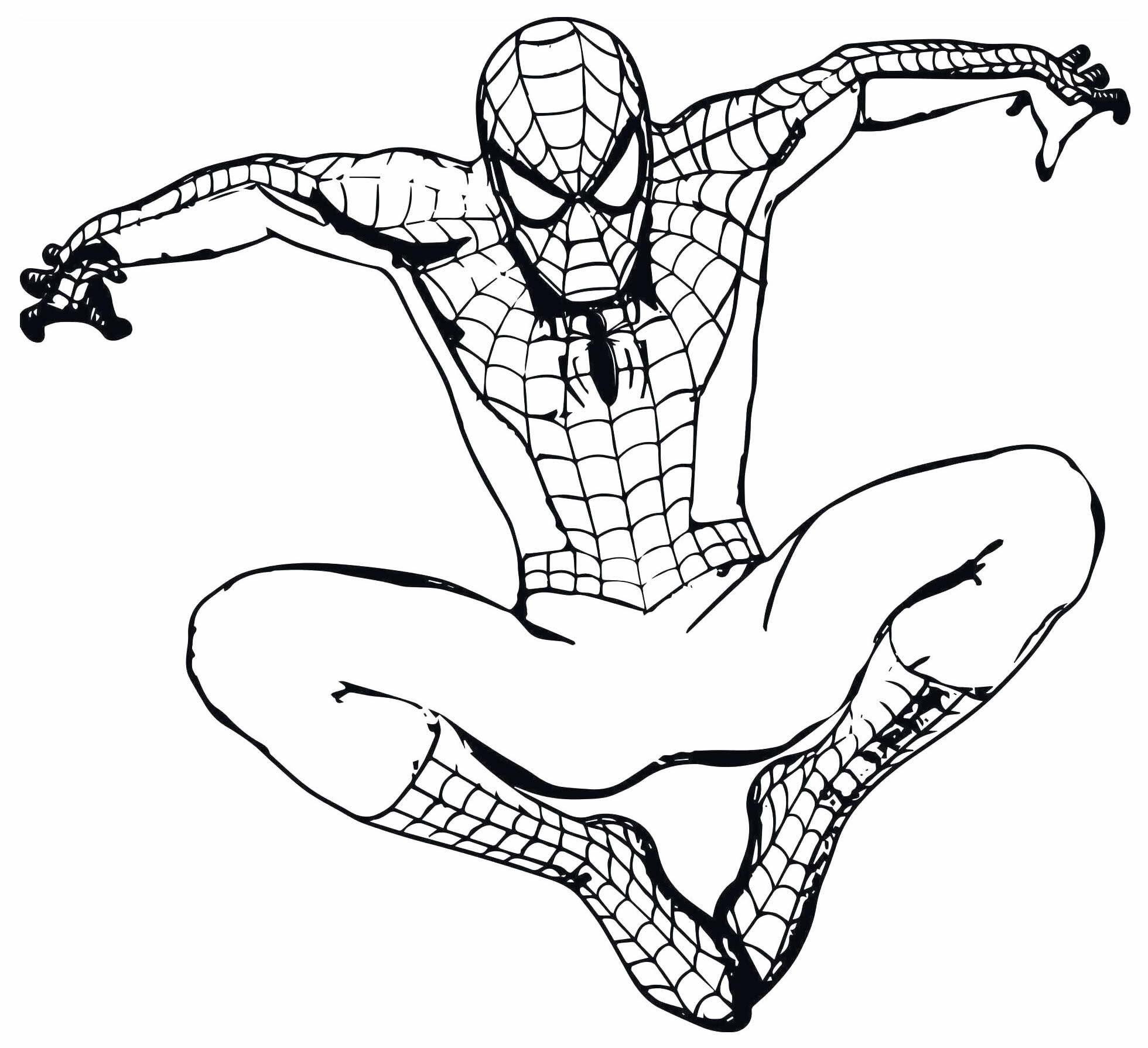 Desenho de Homem-Aranha para imprimir e pintar