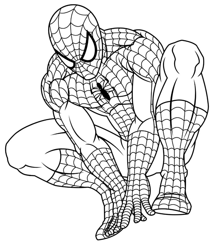 Liberte a criatividade do super-herói do seu filho com as páginas para  colorir do Homem-Aranha