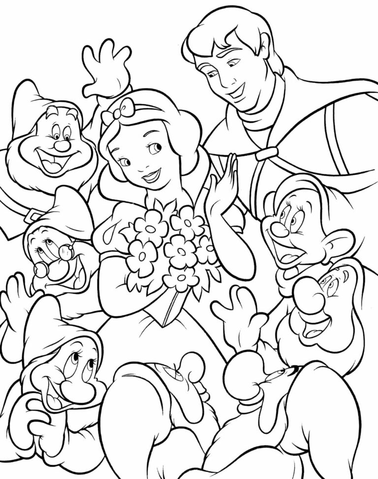 Desenhos da Branca de Neve para colorir - Pop Lembrancinhas
