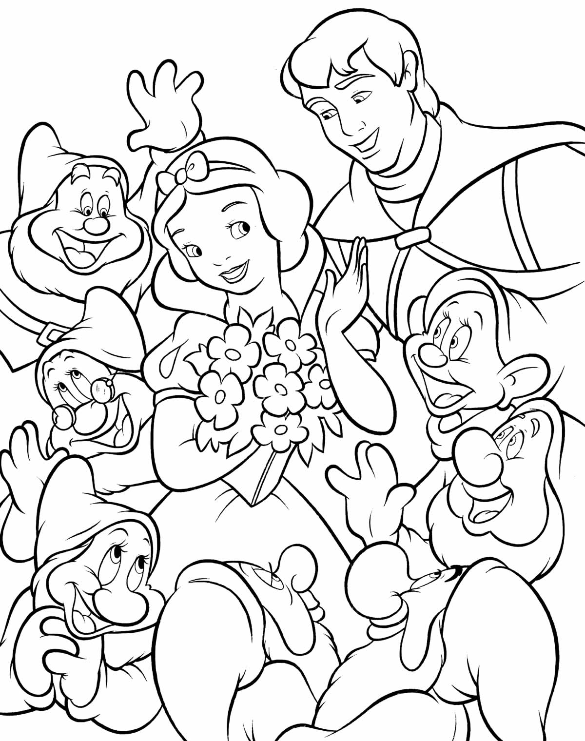 30+ Desenhos da Branca de Neve para colorir - Como fazer em casa