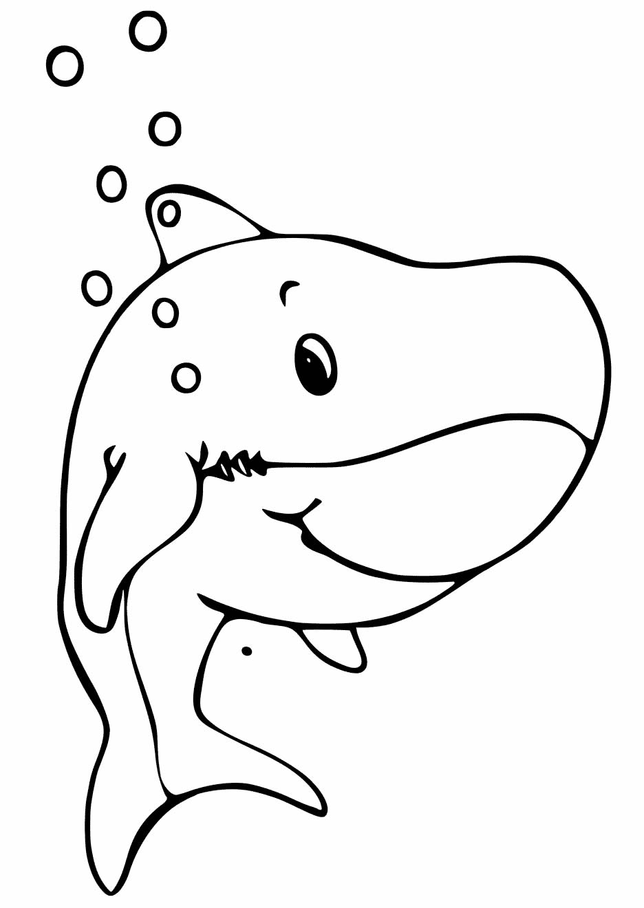 Desenho de Baby Shark para colorir