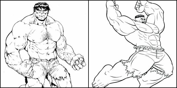 Desenhos de Hulk para colorir